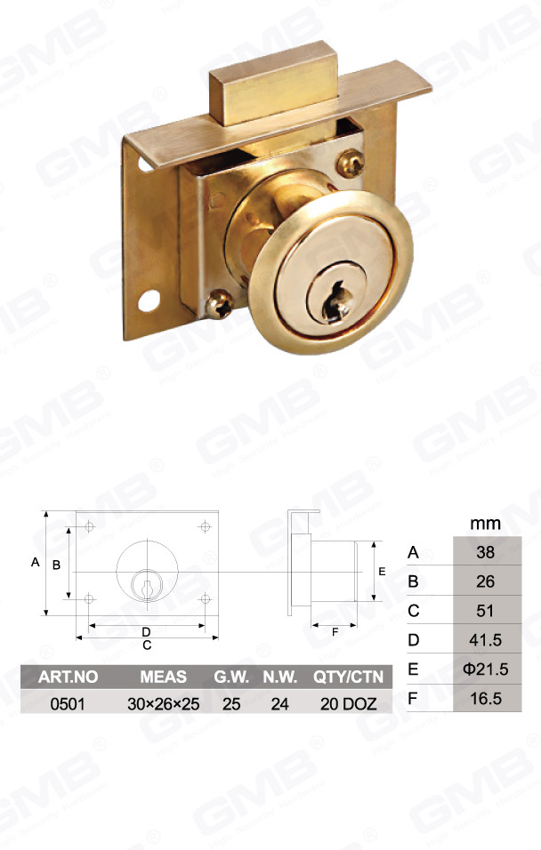 Caj&oacute;n de caj&oacute;n de aleaci&oacute;n de zinc Puerta y caj&oacute;n de escritorio de muebles (502)