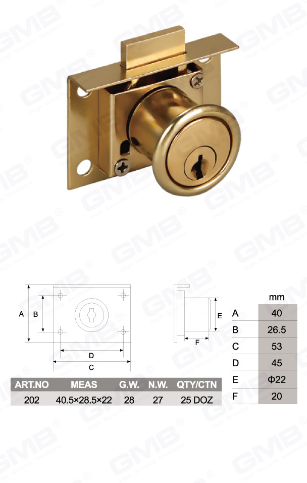 Caj&oacute;n de caj&oacute;n de aleaci&oacute;n de zinc Puerta y caj&oacute;n de escritorio de muebles (203)