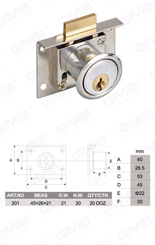 Caj&oacute;n de caj&oacute;n de aleaci&oacute;n de zinc Puerta y caj&oacute;n de escritorio de muebles (202)