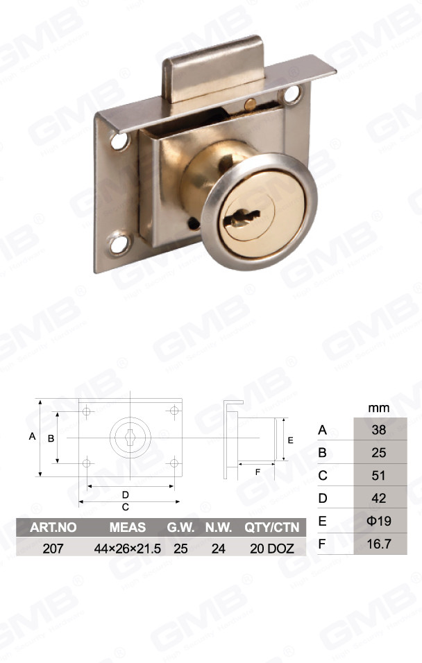 Caj&oacute;n de caj&oacute;n de aleaci&oacute;n de zinc de alta calidad Puerta y caj&oacute;n de escritorio de muebles (208)