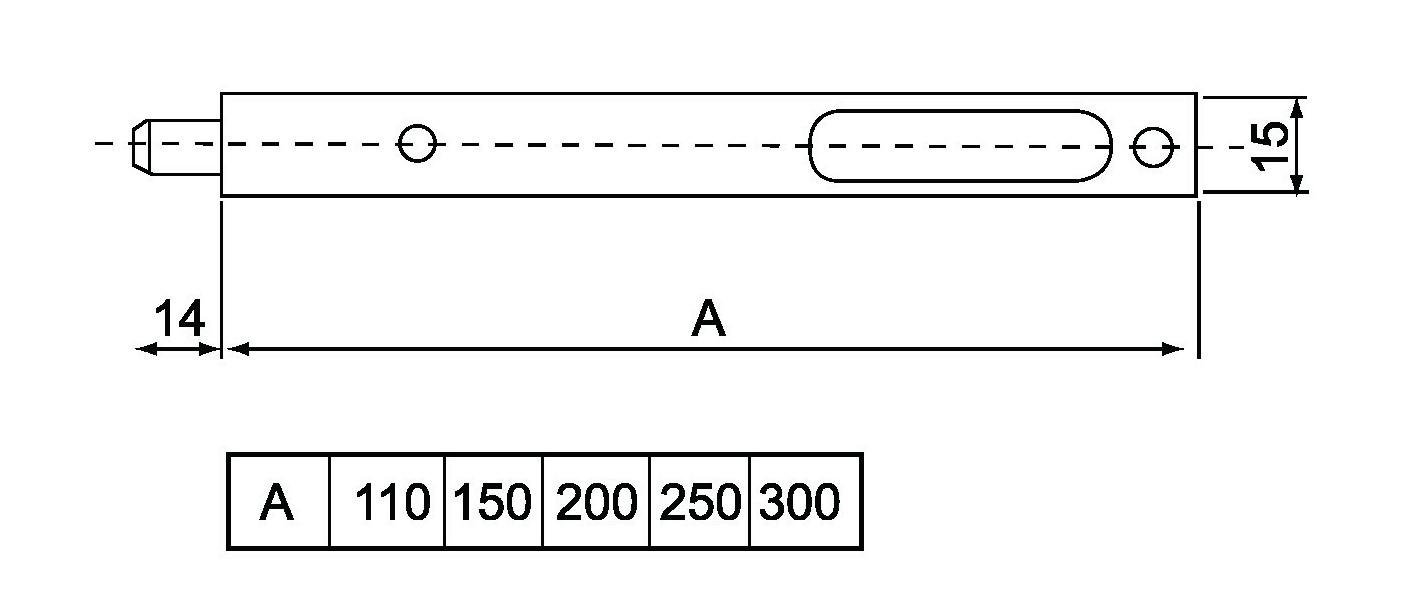 Serie de perno de acero 2 A-LX-2