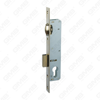 Cerradura de puerta de aluminio de alta seguridad, cerradura estrecha, cilindro, orificio, pestillo de rodillo, cuerpo de cerradura (153-20R 25R 30R 35R)