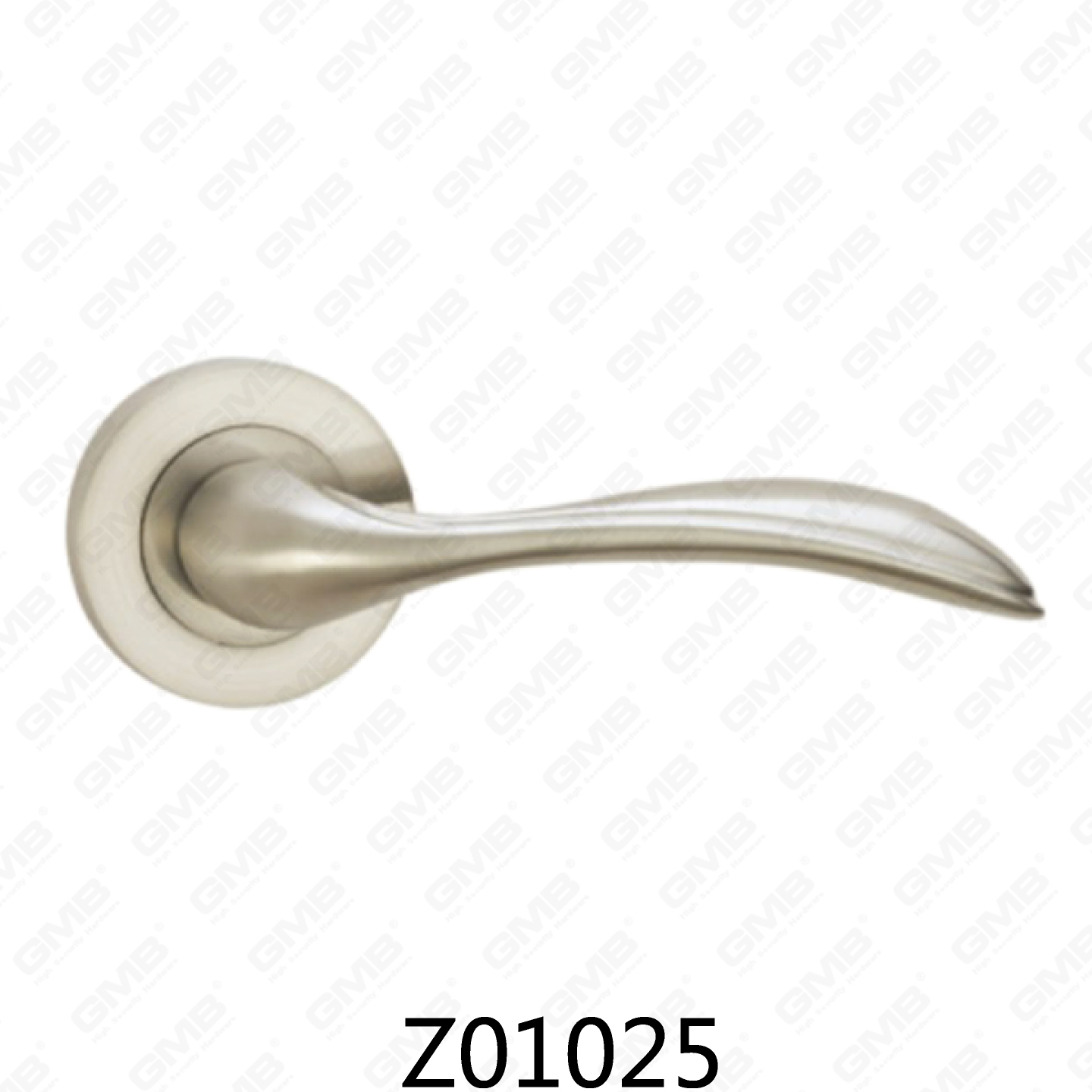 Asa de puerta de roseta de aluminio de aleación de zinc Zamak con roseta redonda (Z01025)
