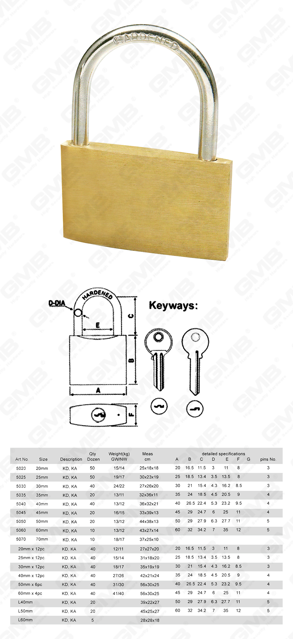 挂锁 网站 图 2 2_ 【050】 Candado de lat&oacute;n de tipo delgado-22
