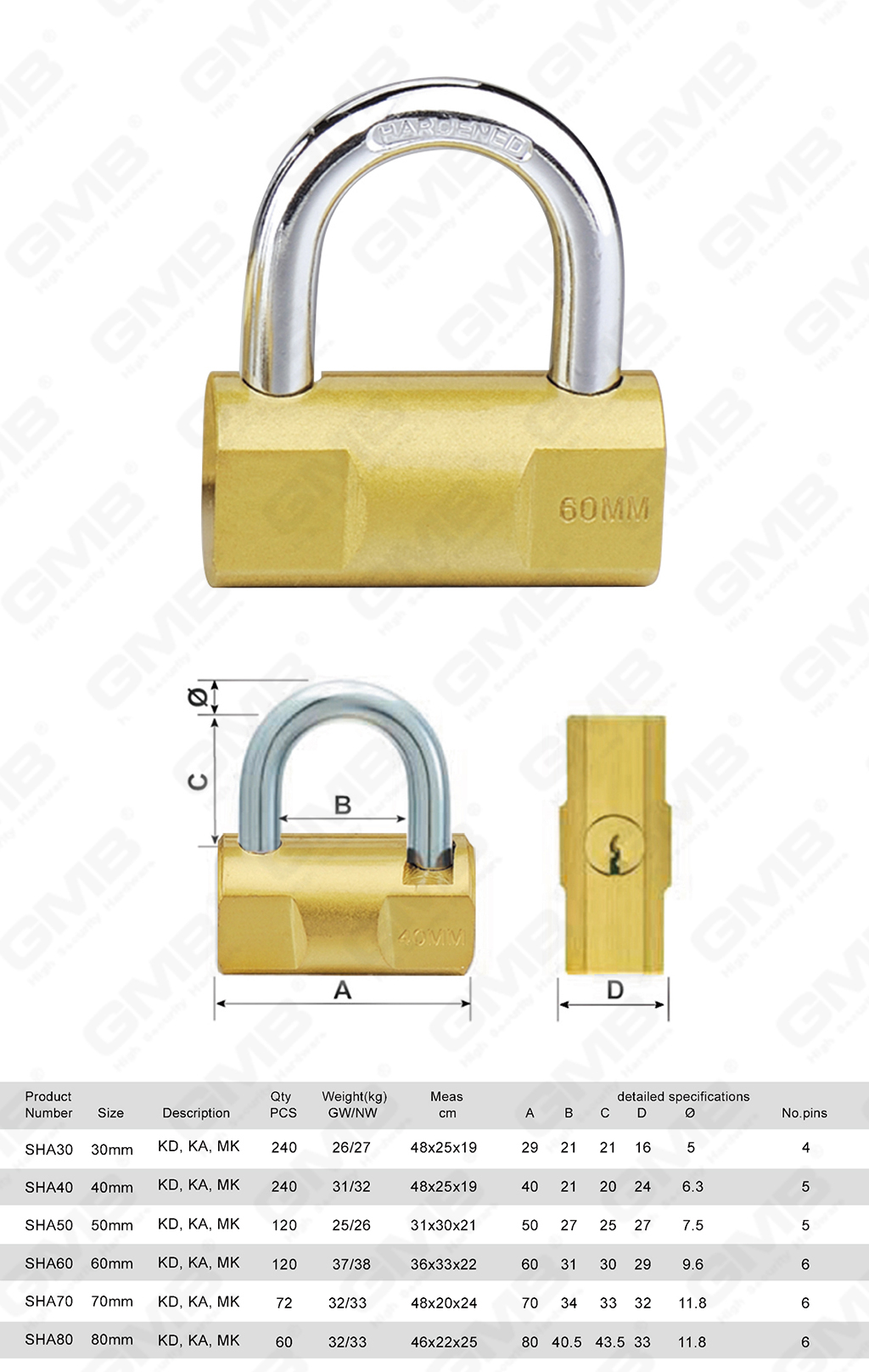 挂锁 网站 图 图 3_ 【400】 Acero Hammar Padlock-52