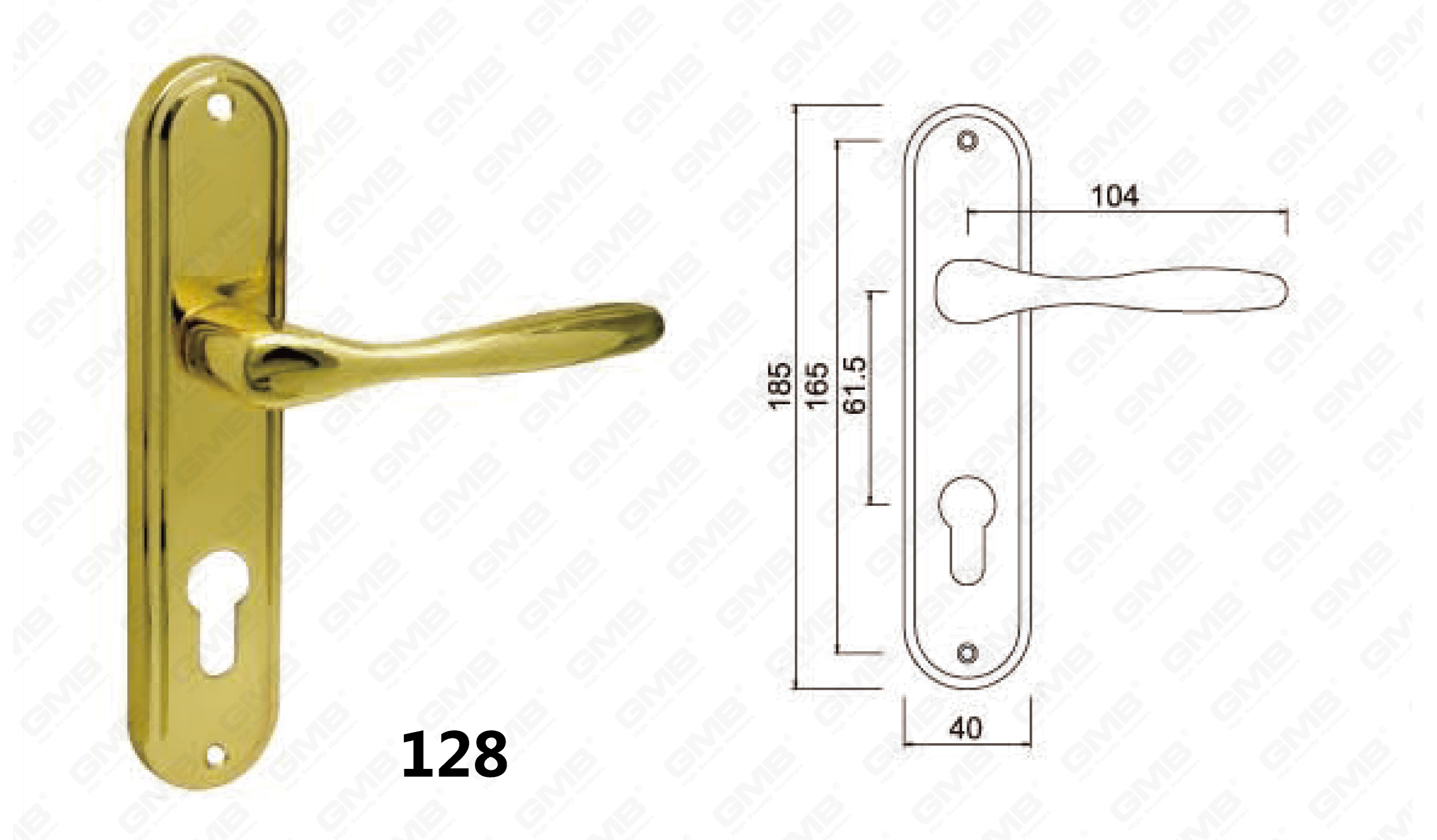 Mango de plato de puerta