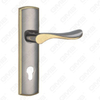 Manija de la puerta Tirador de la puerta de madera Manija de la cerradura Manija de la puerta en la placa para la cerradura de embutir por aleación de zinc o manija de la placa de la puerta de acero (CM586-C109-KJ)