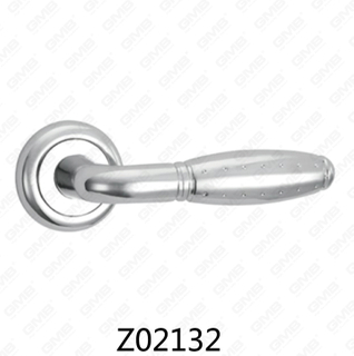Manija de puerta de roseta de aluminio de aleación de zinc Zamak con roseta redonda (Z02132)