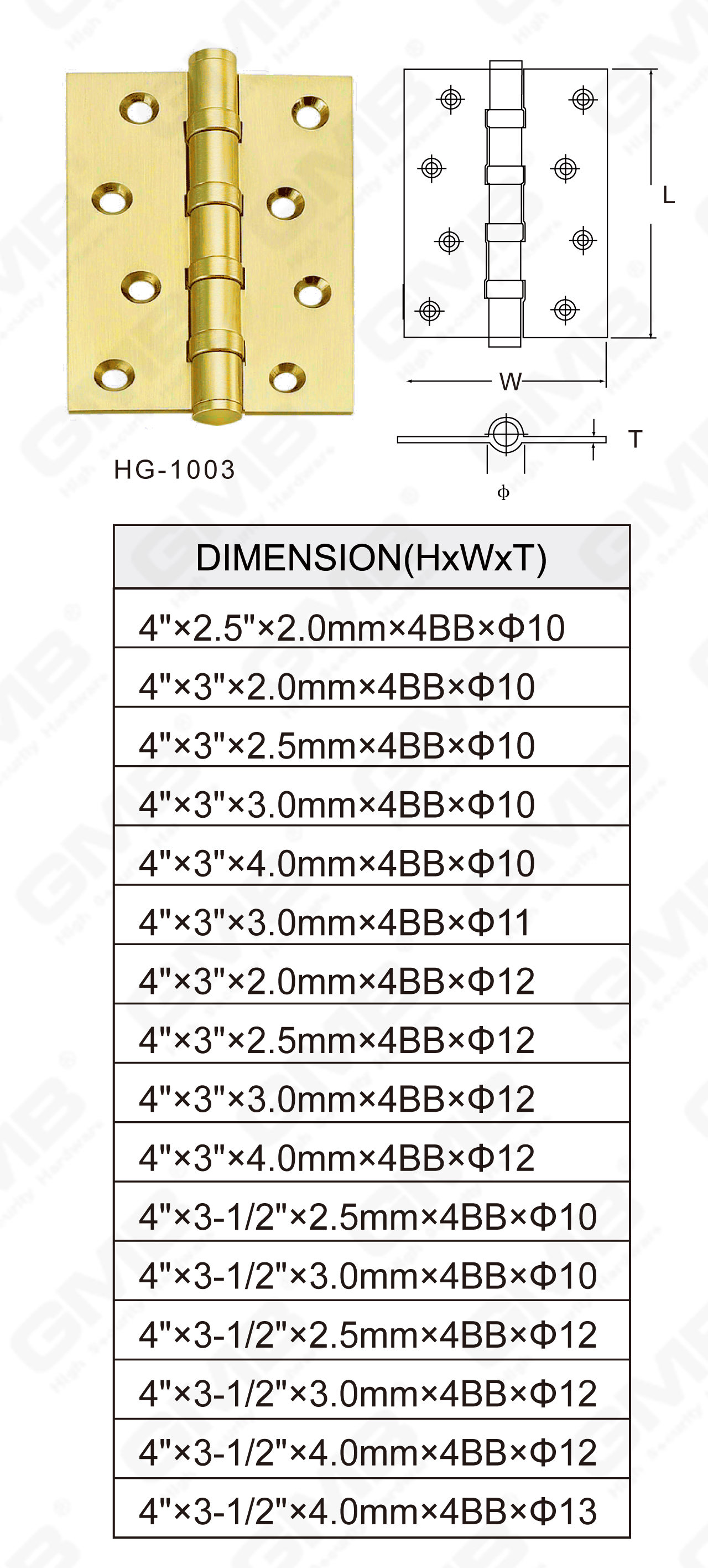 Brass Hinge Series_HG-1003-10