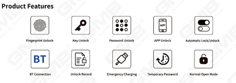 Tarjeta de huella digital de alta seguridad/tarjeta RFID/WiFi/Tuya/TT App Lock Digital Smart Door (706)