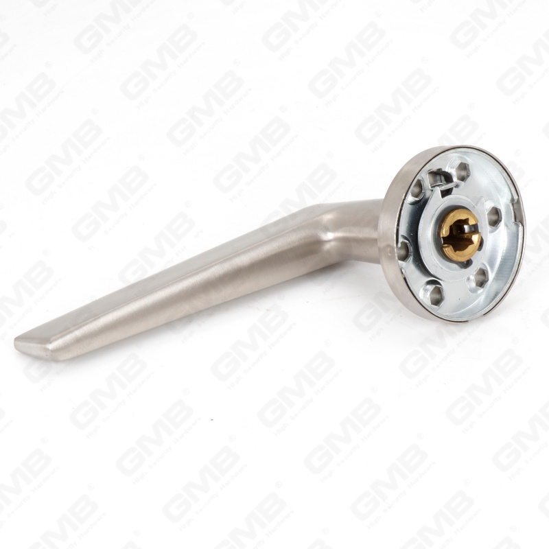 Manija de palanca de puerta interior de rosa redonda de entrada de acero inoxidable SUS304 de grado 4 BS En1906 de alta calidad (LHT016)