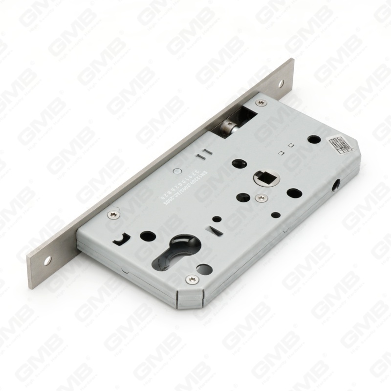 Cerradura de puerta de embutir con pestillo nocturno comercial de alta calidad de acero inoxidable SUS con marco resistente al fuego Euro de seguridad estándar CE UL (72NF) (6072NF)