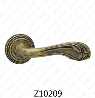 Manija de puerta de roseta de aluminio de aleación de zinc Zamak con roseta redonda (Z10209)