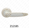 Manija de puerta de roseta de aluminio de aleación de zinc Zamak con roseta redonda (Z12185)