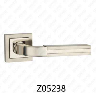 Manija de puerta de roseta de aluminio de aleación de zinc Zamak con roseta redonda (Z05238)