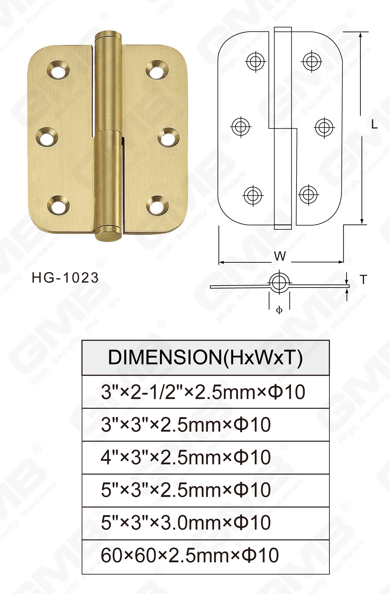 Serie de bisagras de lat&oacute;n_HG-1023-51