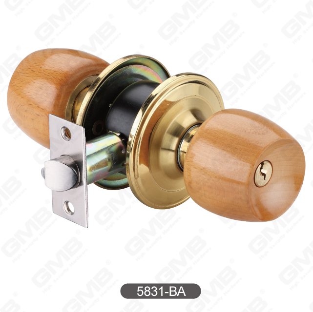 Bola de seguridad Bola de madera Bloque de madera Lock de la puerta cilíndrica de la perilla [5831-BA]
