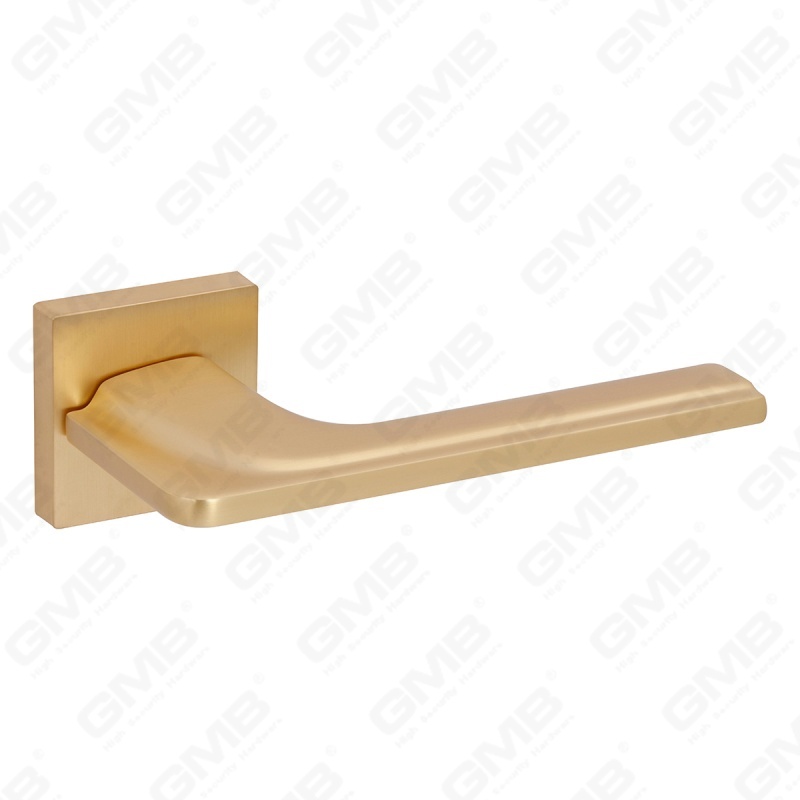 Manija de cerradura de puerta dividida de aleación de zinc sólido simple y moderna en roseta cuadrada (Z072501)