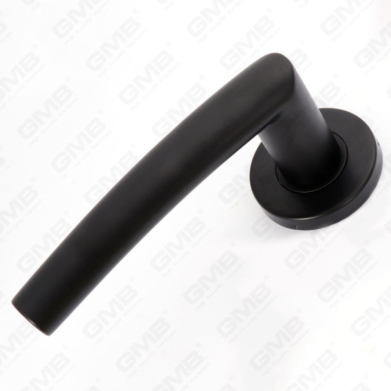 Alta calidad BS En1906 Grado 4 SUS304 Manija de palanca de puerta interior de rosa redonda de entrada de acero inoxidable (LHT015)