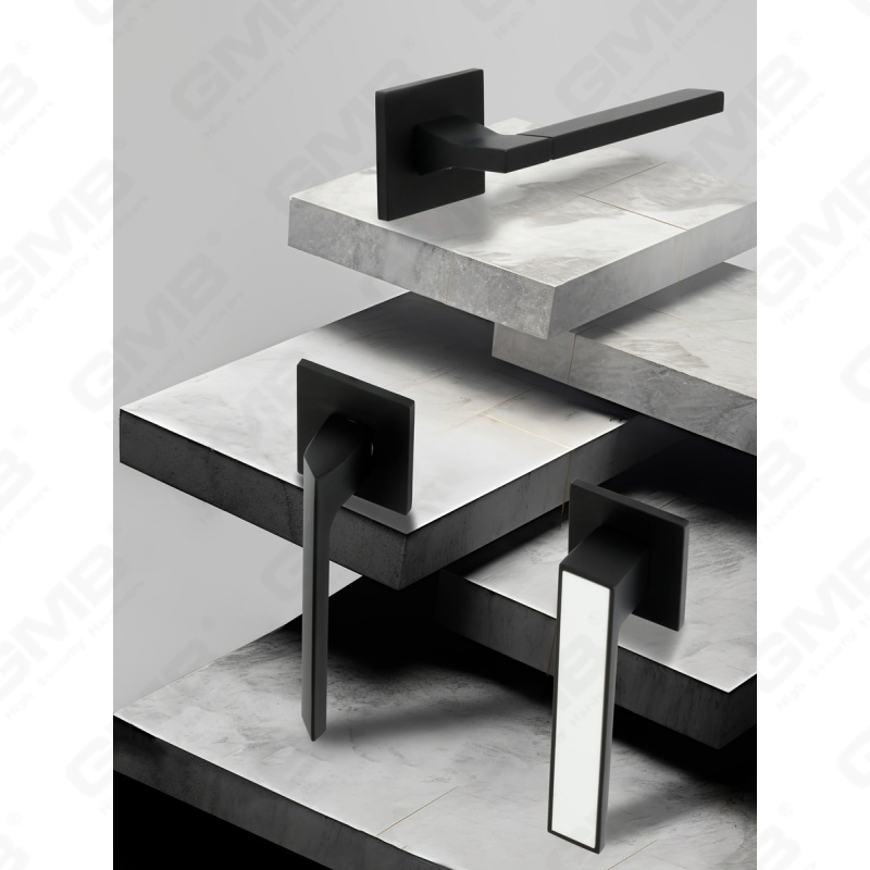 Nueva decoración moderna de la casa manija de puerta de aluminio en roseta redonda