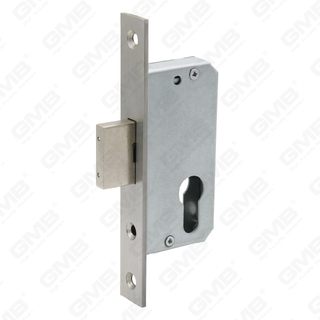 Cerradura de puerta de aluminio de alta seguridad Cerradura estrecha Pestillo de rodillo Cerradura Agujero del cilindro Cuerpo de la cerradura (0025 0035)