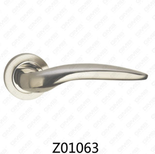 Rosetón de aluminio de aleación de zinc Zamak Manija de puerta con rosetón redondo (Z01063)