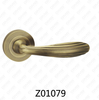 Manija de puerta de roseta de aluminio de aleación de zinc Zamak con roseta redonda (Z01079)