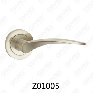 Rosetón de aluminio de aleación de zinc Zamak Manija de puerta con roseta redonda (Z01005)