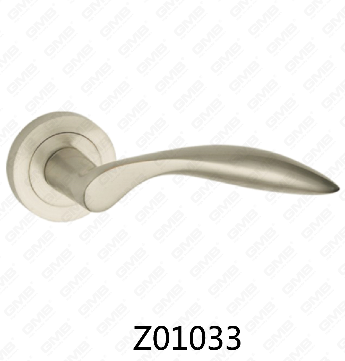 Asa de puerta de roseta de aluminio de aleación de zinc Zamak con roseta redonda (Z01033)