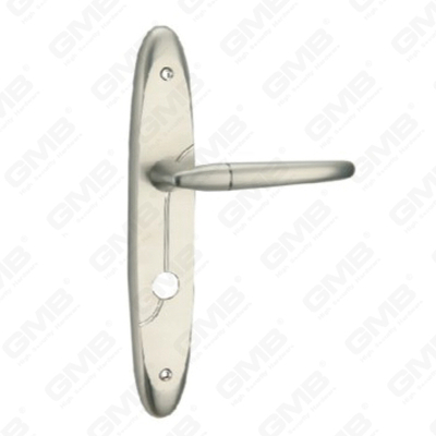 Tirador de la manija de la puerta Herrajes para puertas de madera Manija de la cerradura de la manija de la puerta en la placa para la cerradura de embutir de aleación de zinc o manija de la placa de la puerta de acero (L862-Z28-N)