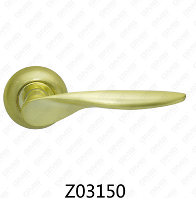 Manija de puerta de roseta de aluminio de aleación de zinc Zamak con roseta redonda (Z02150)