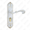 Tirador de la manija de la puerta Herrajes para puertas de madera Manija de la cerradura de la manija de la puerta en la placa para cerradura de embutir de aleación de zinc o manija de la placa de la puerta de acero (ZM40875-GPW)