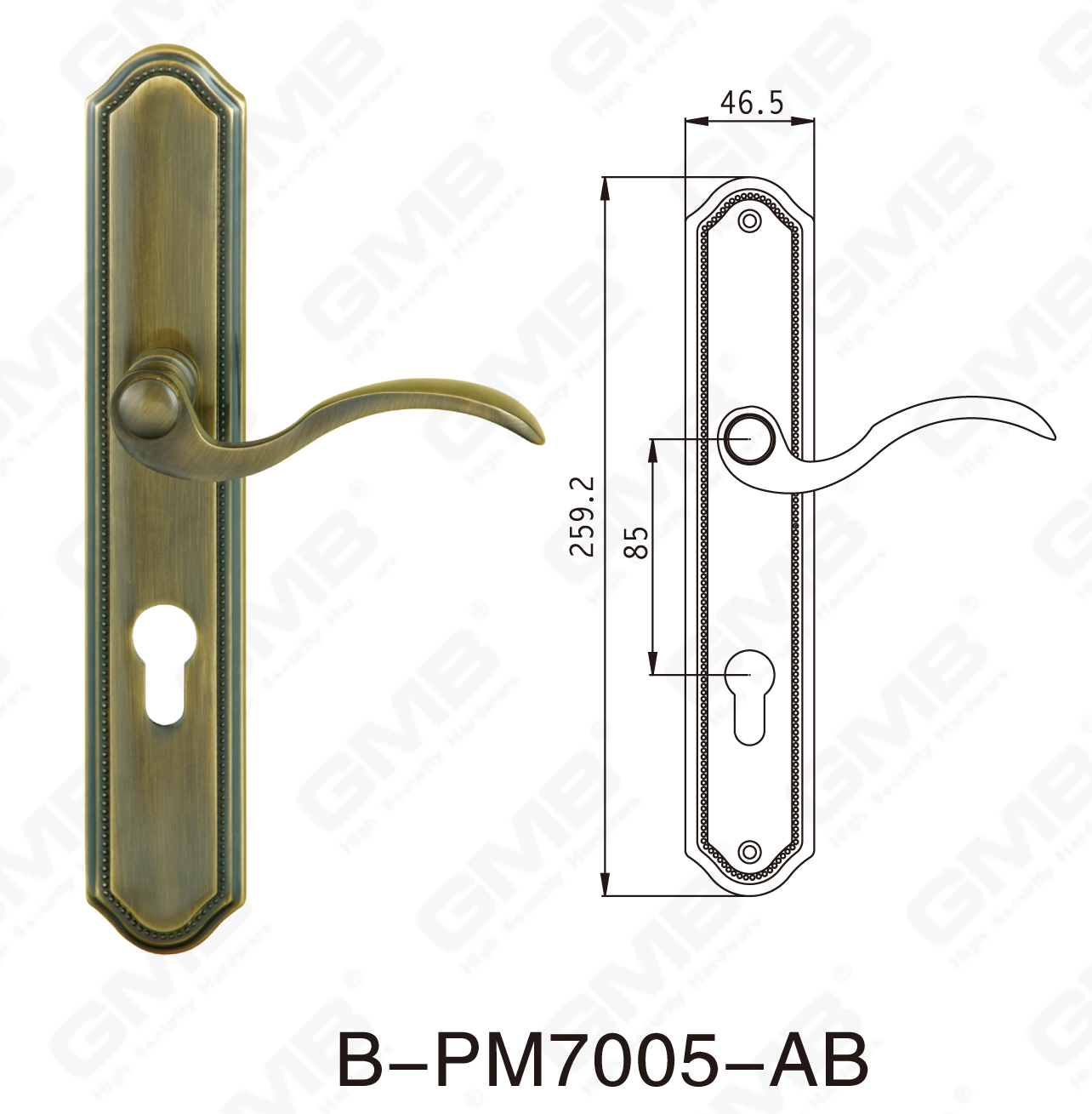 06 Brass Handle_B-PM7005-AB-38