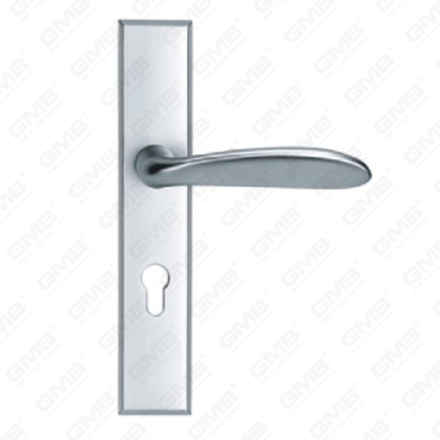Manija de puerta de aluminio oxigenada en la manija de la puerta del plato (G505-G56)
