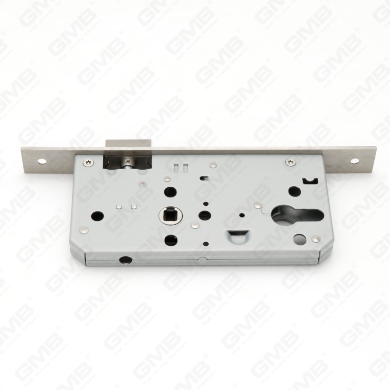 Cerradura de puerta de embutir con pestillo nocturno comercial de alta calidad de acero inoxidable SUS con marco resistente al fuego Euro de seguridad estándar CE UL (72NF) (6072NF)