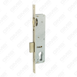 Cerradura de puerta de aluminio de alta seguridad Cerradura estrecha Agujero de cilindro Pestillo de rodillo Cuerpo de cerradura (163-20R 25R 30R 35R)