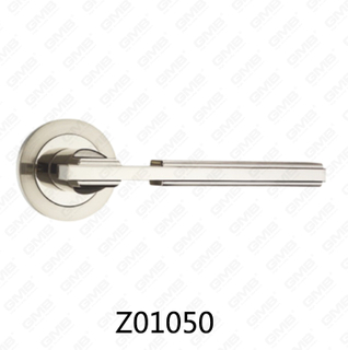 Empuñadura de puerta de roseta de aluminio de aleación de zinc Zamak con roseta redonda (Z01050)