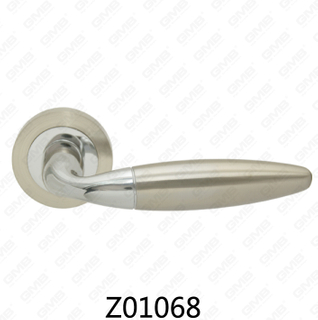 Rosetón de aluminio de aleación de zinc Zamak Manija de puerta con roseta redonda (Z01068)
