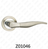 Manija de puerta de roseta de aluminio de aleación de zinc Zamak con roseta redonda (Z01046)