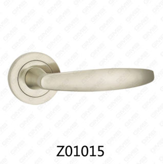 Rosetón de aluminio de aleación de zinc Zamak Manija de puerta con roseta redonda (Z01015)