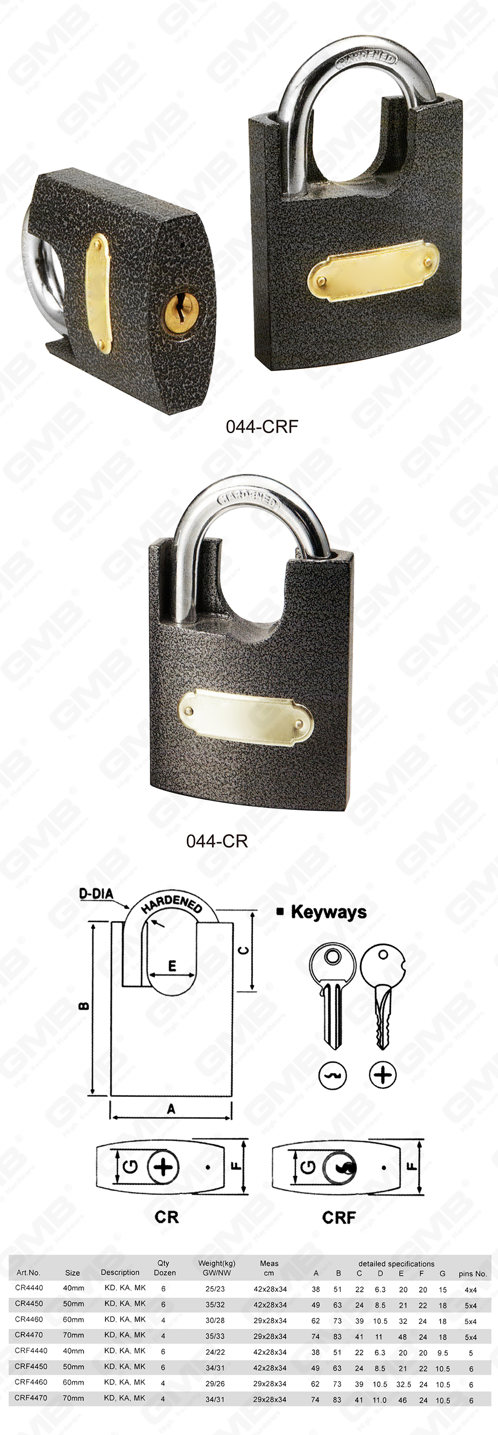 挂锁 网站 图 2 2_ 【044】 Candado de hierro pintado de pl&aacute;stico protegido de Shackle -12