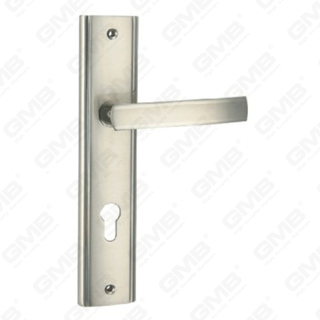Manija de la puerta Pulga de hardware de la puerta de madera Manija de la puerta de la puerta en el plato para el bloque de mortaja por aleación de zinc o mango de placa de puerta de acero (L214-Z30-K)