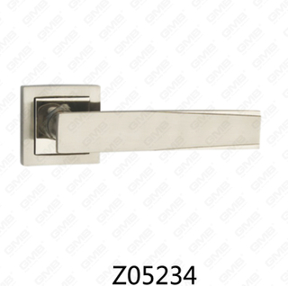 Manija de puerta de roseta de aluminio de aleación de zinc Zamak con roseta redonda (Z05234)