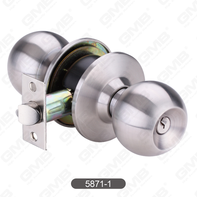 Localización de bolas de seguridad Bola de bola Lock para la puerta de la perilla cilíndrica de acero inoxidable [5871-1]