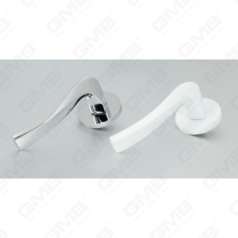 Nueva decoración moderna de la casa manija de puerta de aluminio en roseta redonda