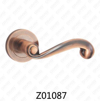 Asa de puerta de roseta de aluminio de aleación de zinc Zamak con roseta redonda (Z01087)