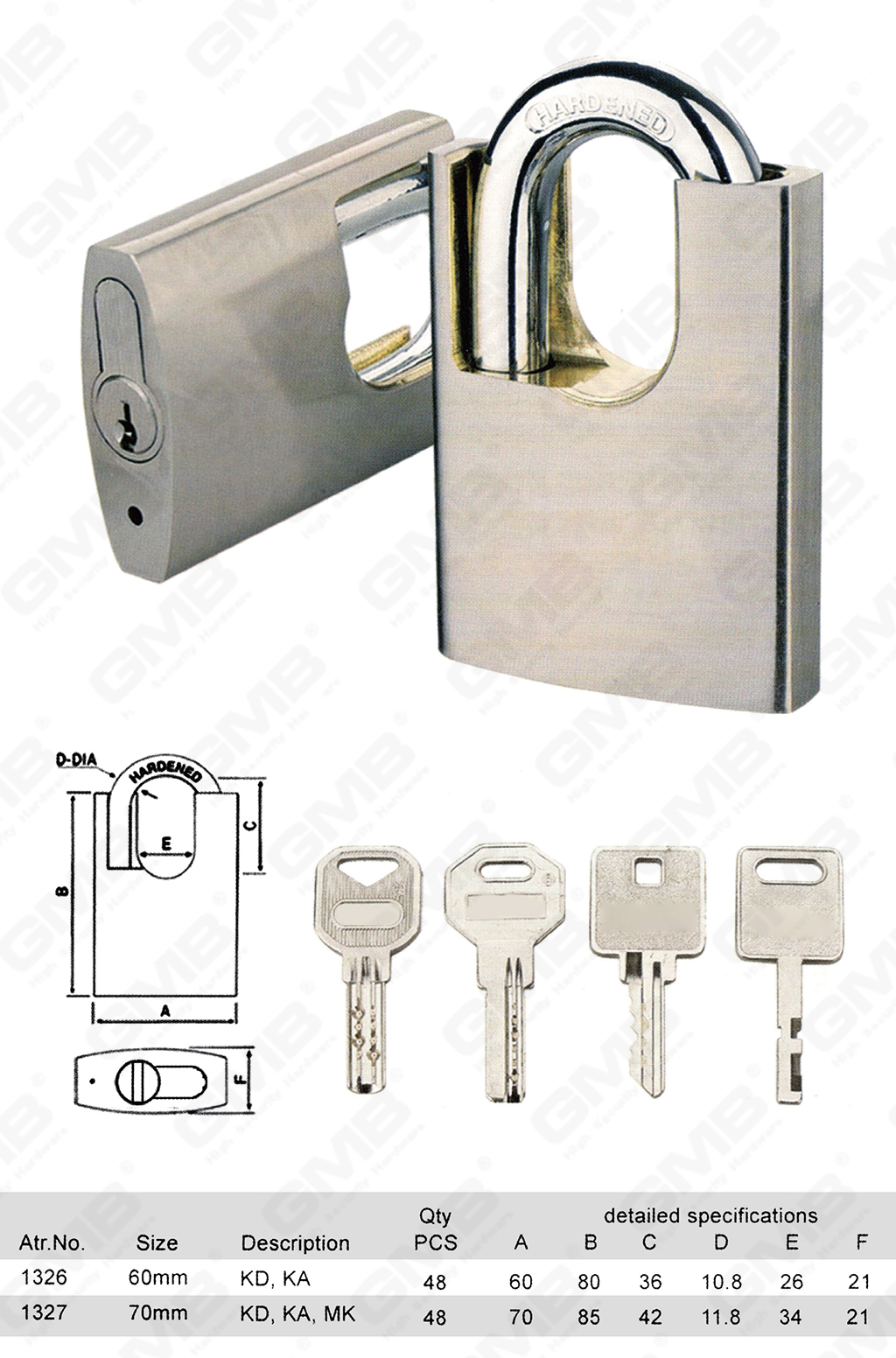 挂锁 网站 图 3_ 【132】 Candado de lat&oacute;n con grillete protegido (cilindro intercambiable) -30