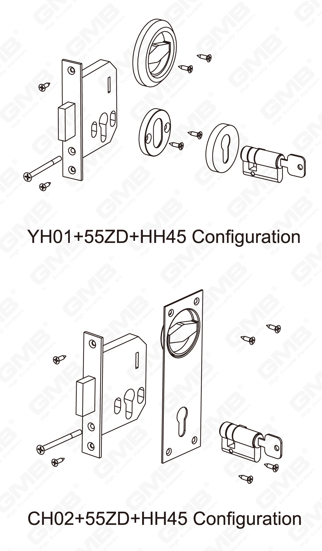 04 Lock_55ZD-32 de acero inoxidable