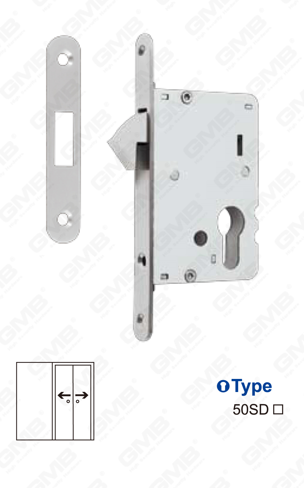 04 Lock_50SD-45 de acero inoxidable