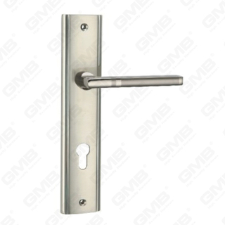Manija de la puerta Pulga de hardware de la puerta de madera Manija de la puerta de la puerta en el plato para el bloque de mortaja por aleación de zinc o mango de placa de puerta de acero (L204-Z25-K)